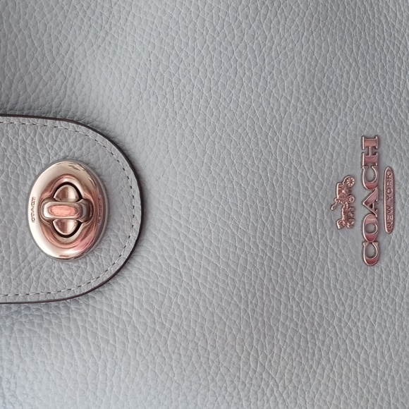 ๐Coach๐ - Waterfall Blue/Silver Ella Hobo Convertible Crossbody Bag - Picture 6 of 15